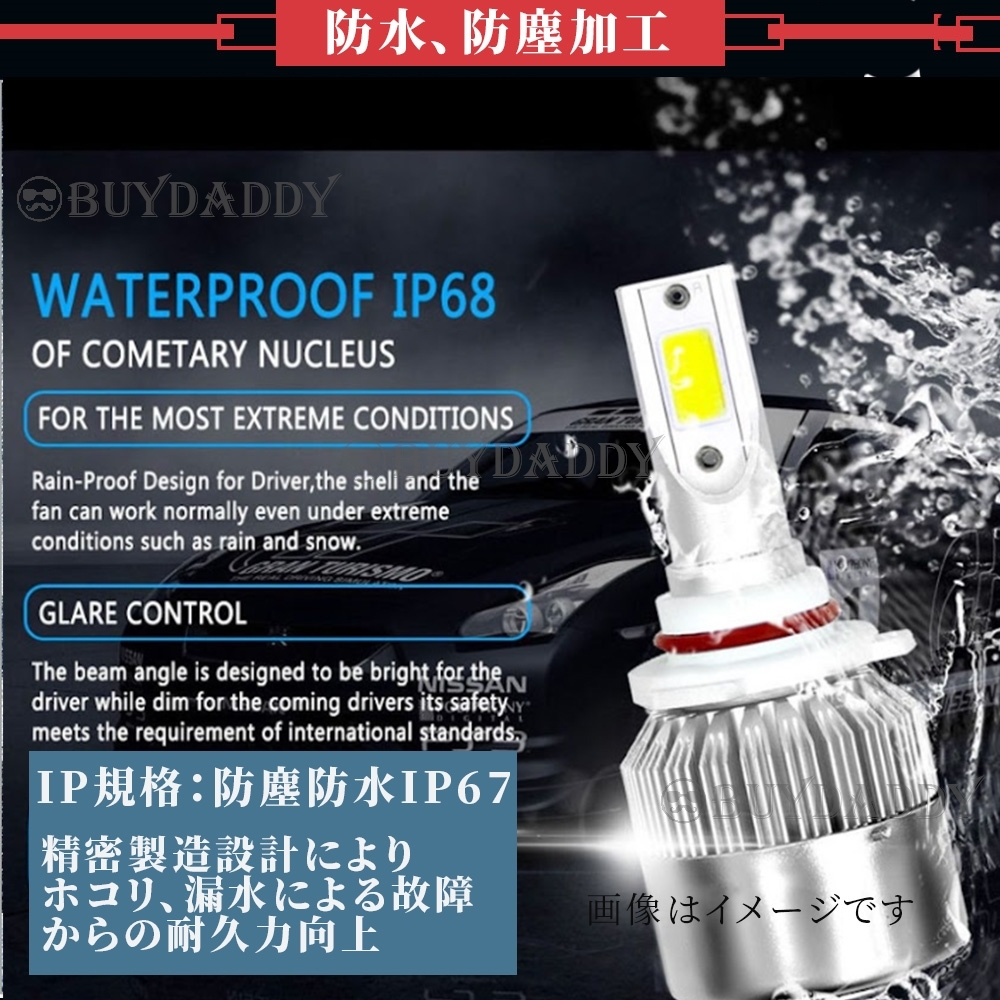 爆光 16000lm LED フォグランプ H3 グリーンアップル 12v 24v フォグライト 送料無料 送料無料_画像4