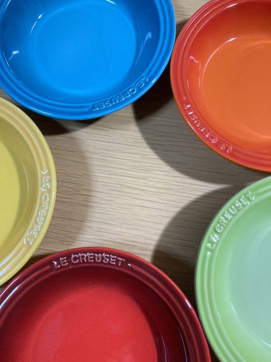 ▼ルクルーゼ≪ミニ　ラウンドディッシュ　５枚≫約15cm LE CREUSET ボウル　サラダボウル　フルーツボウル プレート 皿