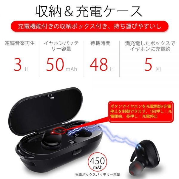 ☆1日元開始☆新品☆4018完整無線運動耳機IPX 5防水單耳雙耳Tomo通信左右獨立型Blu 原文:☆1円スタート☆新品☆4018 完全ワイヤレス スポーツイヤホン IPX5防水 片耳 両耳トモ対応 左右独立型 Blu