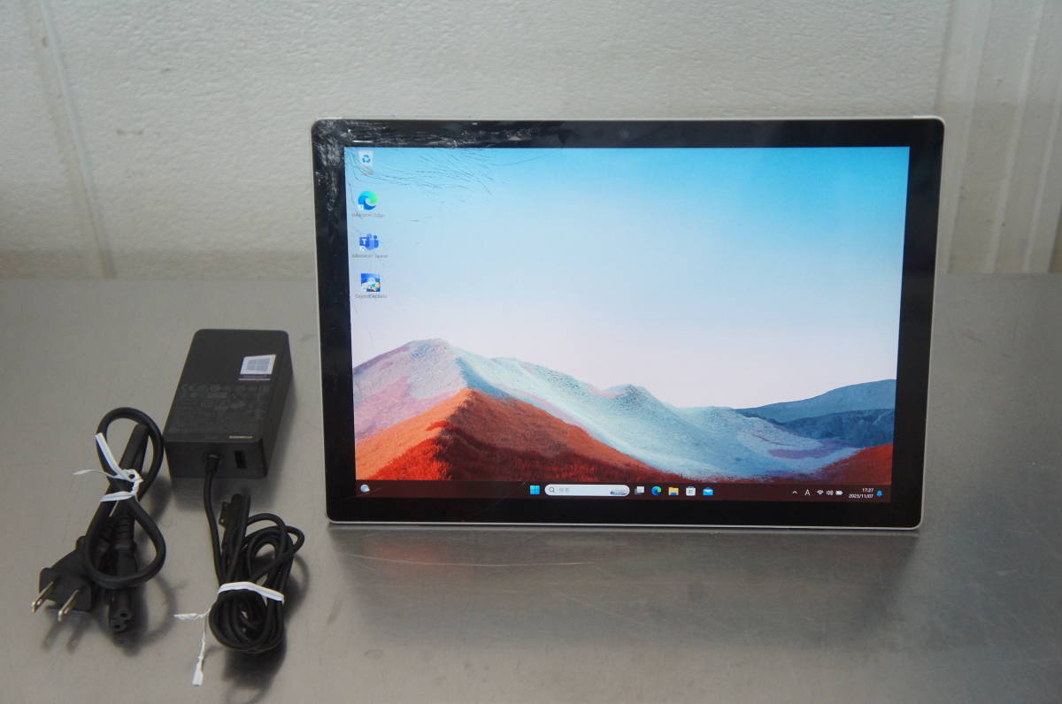 JUNK ジャンク ガラス、本体破損 Win11Pro Microsoft Surface Pro 7+ 1N9-00013 12.3 2736×1824 /i5 1135G7/8GB/SSD128GB(6)