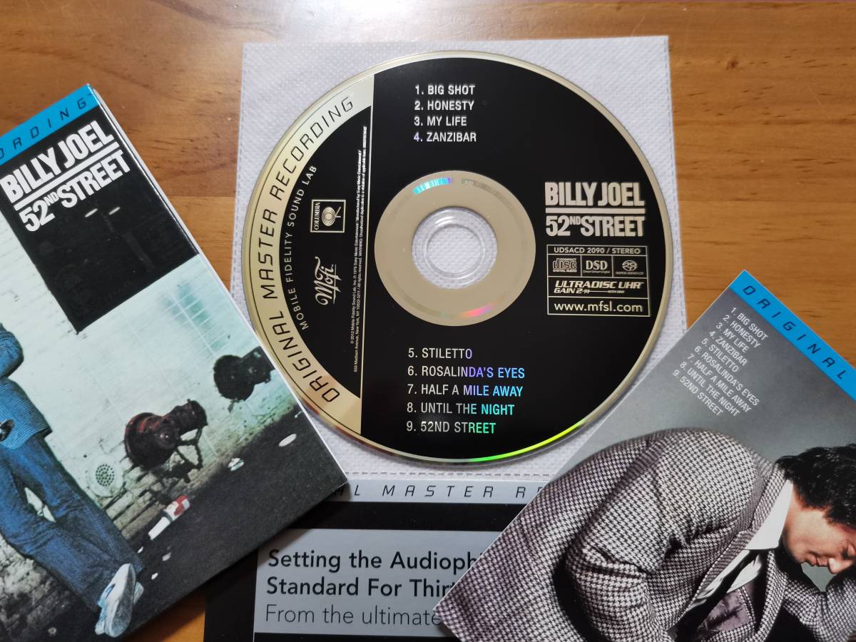 美品 高音質盤 BILLY JOEL／52ND STREET (MFSL Hybrid SACD) Mobile Fidelity Sound Lab ニューヨーク52番街 ビリー・ジョエル UDSACD 2090_画像2