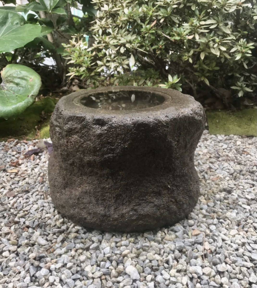 古民具造園資材アプローチテラス睡蓮鉢水鉢【石鉢・寄せ植え鉢・蹲茶庭】水石皐月エクステリア茶庭ガーデニング山野草灯篭盆栽石造その他の画像5