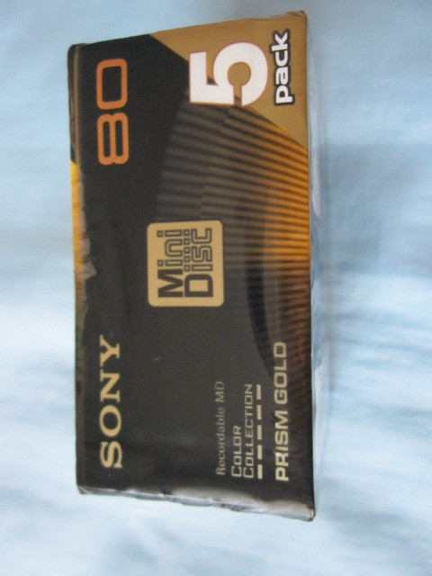 ※レターパック520配送 新品未使用品 SONY PRISM GOLD MD80分 5枚 5MDW80PRB mini DISC ソニー ミニディスク デュアルSA プリズム ゴールド_画像4