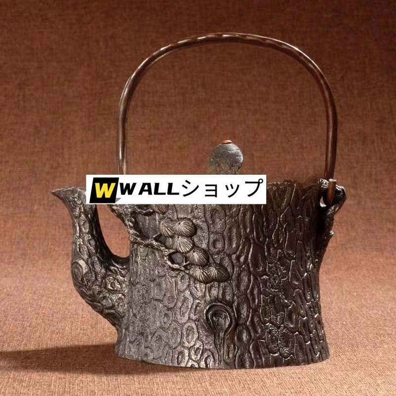 鉄瓶 鋳鉄製の壷 大容量鉄壺 コーティングなし 手作り鉄 やかんを沸かす お茶の道具★1300ML_画像2