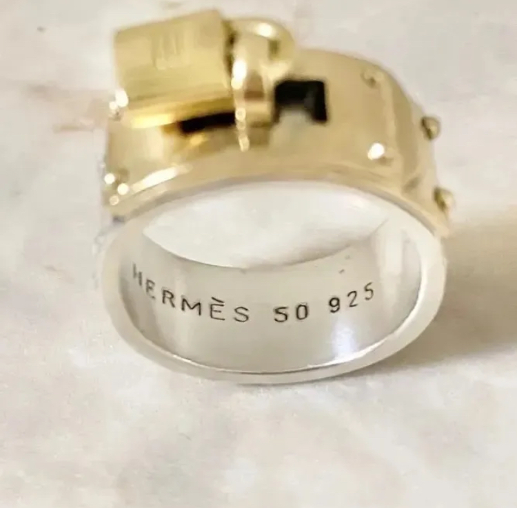  Hermes кольцо Kelly кольцо katena комбинированный Gold золотой серебряный серебряный 2 *