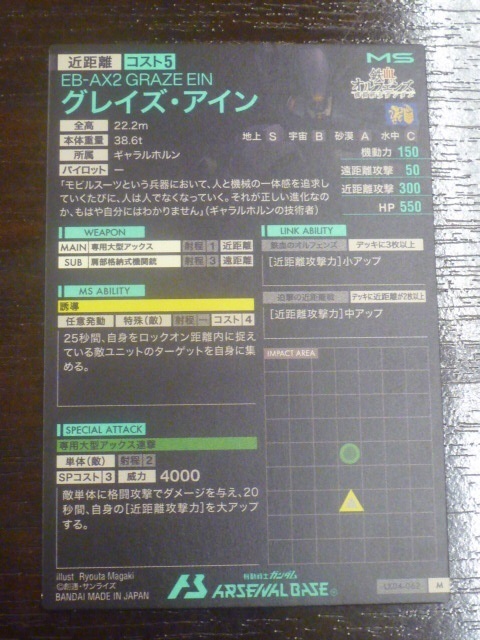ガンダム アーセナルベース LX4弾 モビルスーツ M マスターレア グレイズ・アイン ギャラルホルン 数量2_画像2