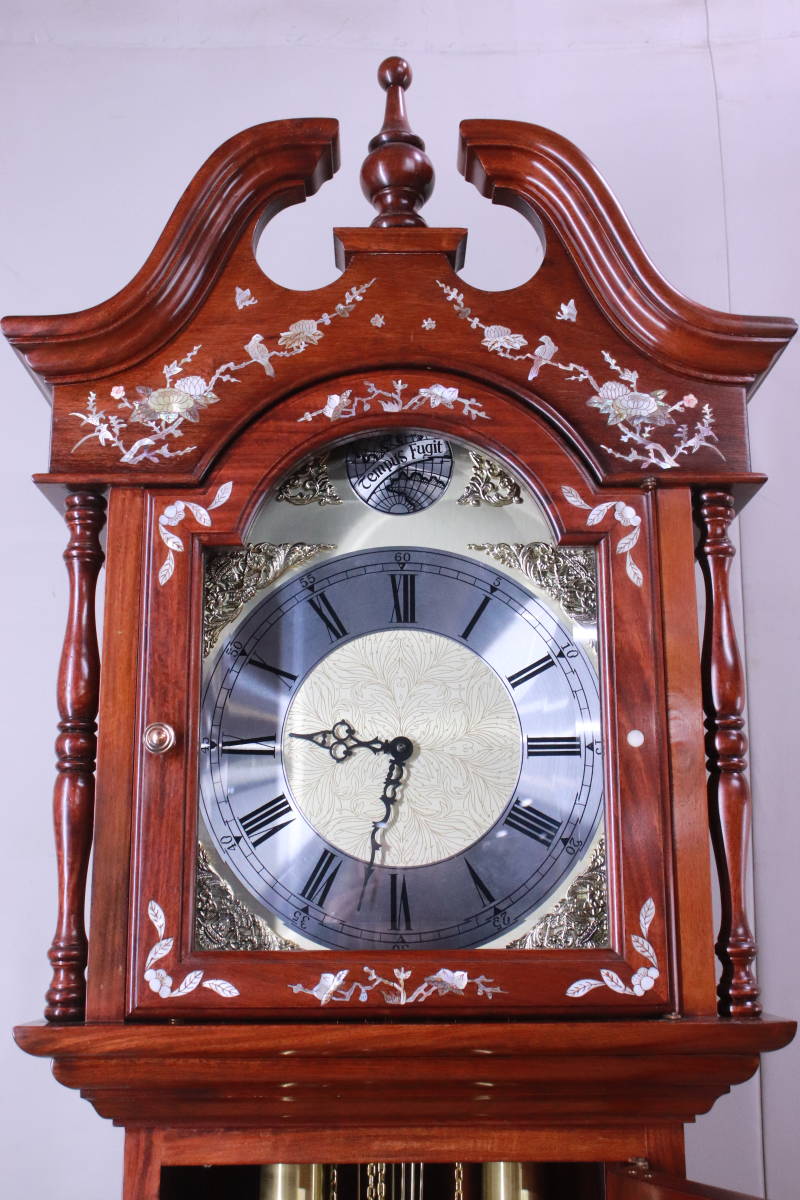 レトロ! Tempus Fugit ホールクロック 柱時計 重錘式振り子時計 レトロ! Tempus Fugit ホールクロック 柱時計 重錘式振り子時計