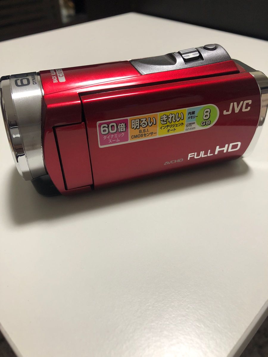 極美品 Victor・JVC GZ-E325-R 動作品 デジタルビデオカメラ お買得品