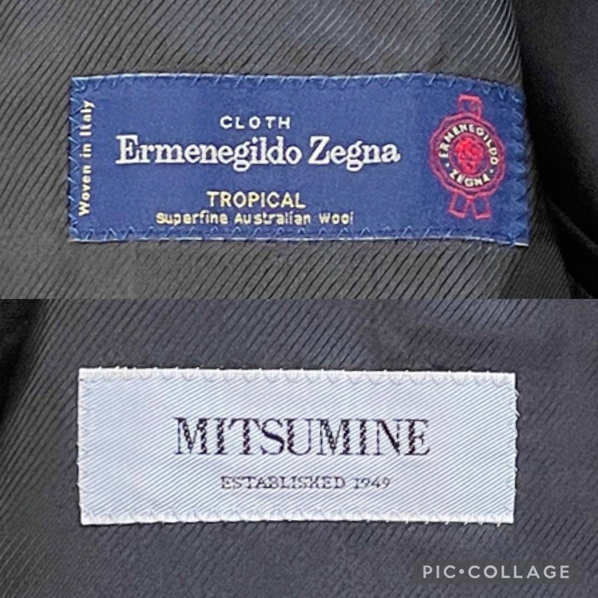 ミツミネ【イタリア製最高級生地◎ Ermenegildo Zegna】Mitsumine エルメネジルドゼニア スーツ セットアップ テーラード メンズ L相当_画像9