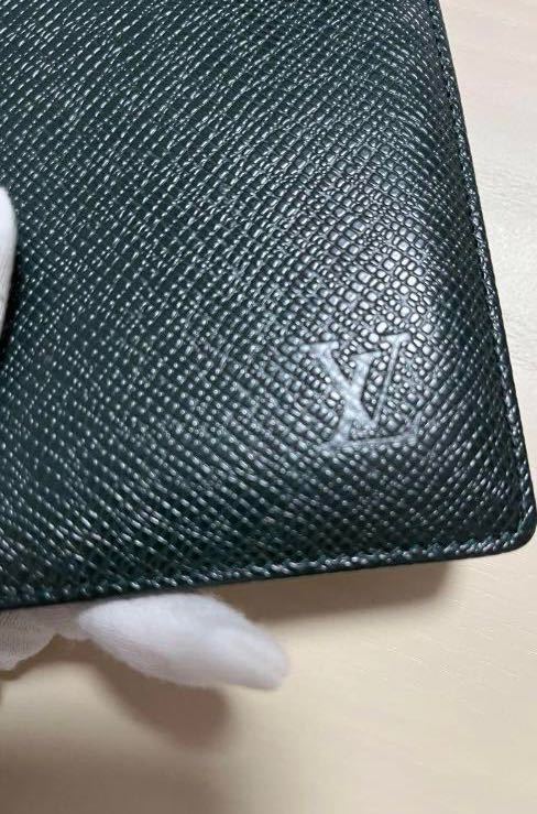 ★正規★LOUIS VUITTON ルイヴィトン タイガ 札入れ 長財布 緑 LOUISVUITTON グリーン スマート財布 質屋鑑定済 タイガライン_画像9