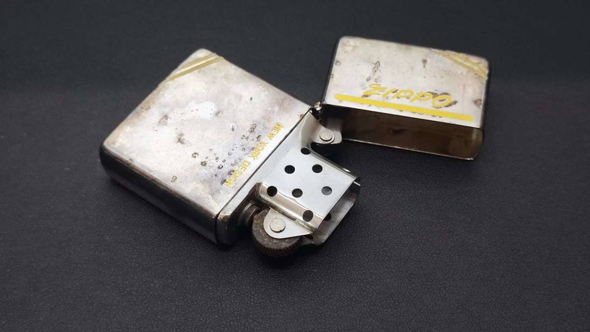 #3171B　※ヴィンテージ【1937-1950年製造】ZIPPO　ジッポ　ライター　#230　BRUSH CHROME FT　PAT2032965　未着火品　箱付　_画像3