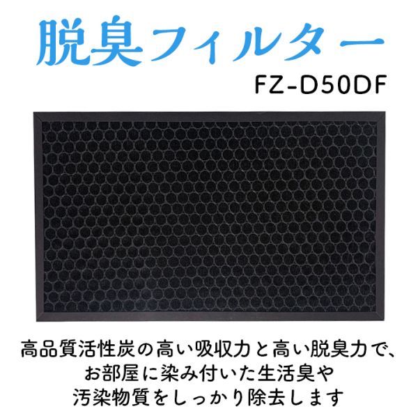 2枚入り 空気清浄機用交換フィルター FZ-D50DF 脱臭フィルター_画像3