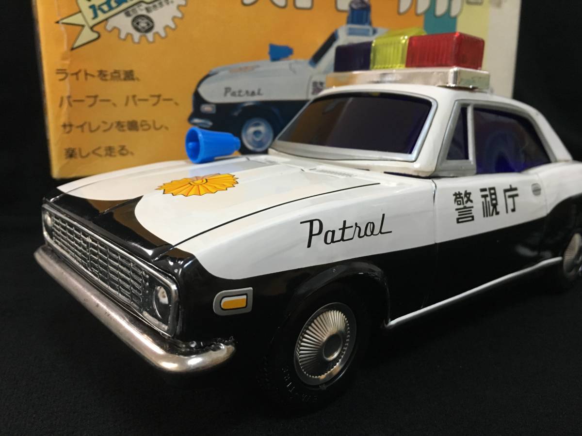 マスダヤ ハイメカシリーズ パトロールカー パトカー ブリキ 日本製 昭和_画像2