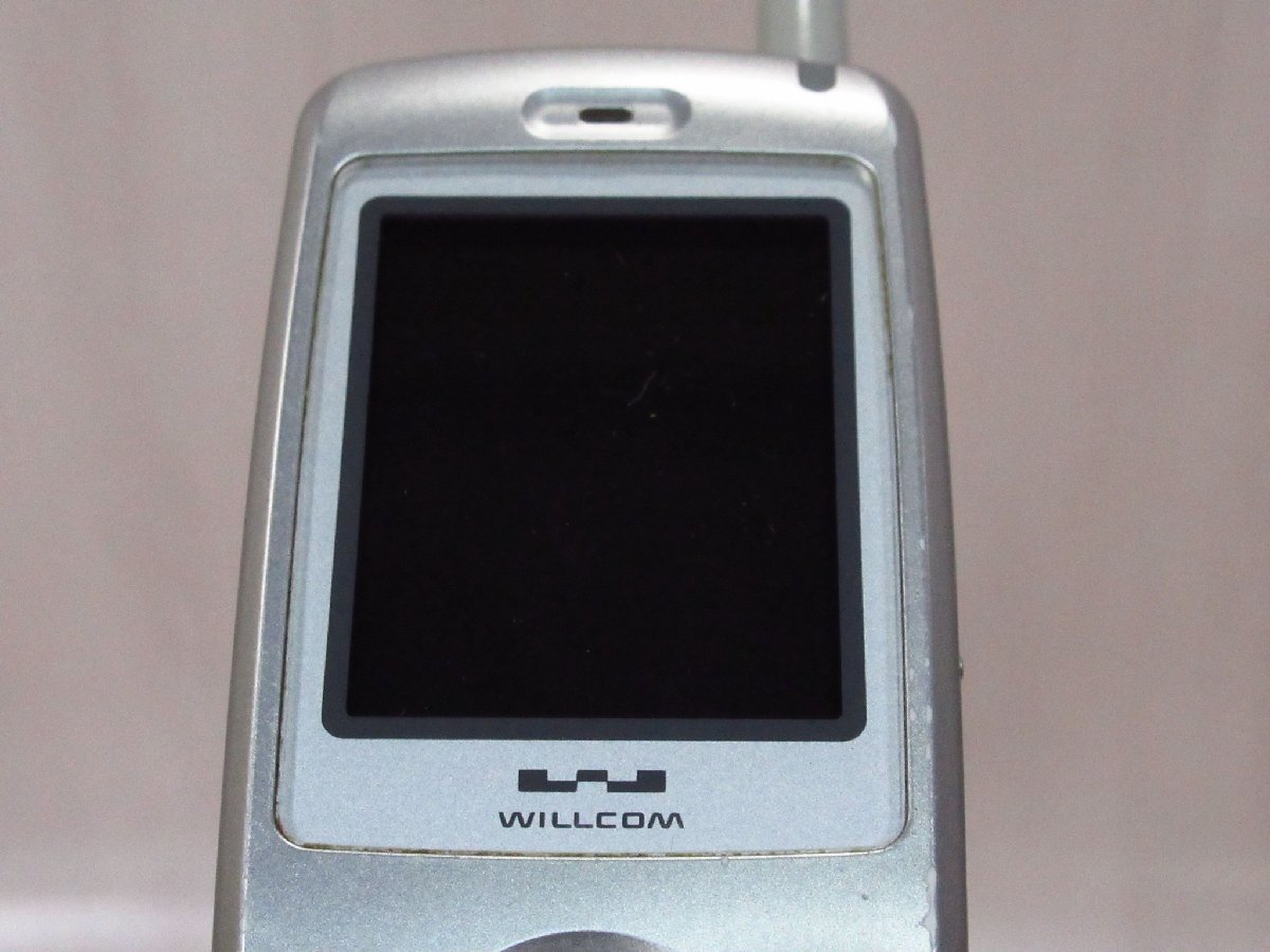 ▲Ω YA 6656 保証有 Willcom ウィルコム PHS電話機 WX220J(S) 暗証番号[0000] 初期化済 電池付・祝10000！取引突破！_画像3