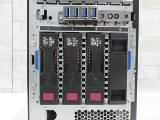 ▲11240 TTPC 0943◆ HPE ProLiant ML30 Gen9 タワー【 OS無 / Xeon E3-1220 V6 3.0GHz / 24.0GB / HDD:4TB(SAS 3.5インチ×3) 】鍵付_画像5