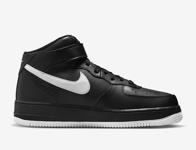 NIKE AIR FORCE 1 MID '07 DV0806-001 エア フォース ミッド 黒×白 US9.5_画像3