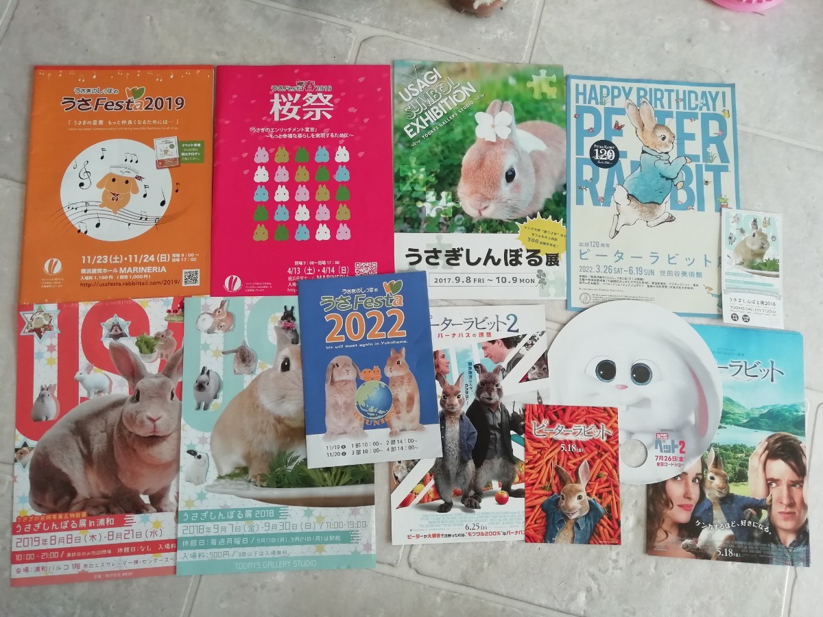 u.. Event leaflet ..fes booklet A4 file Peter Rabbit "uchiwa" fan 