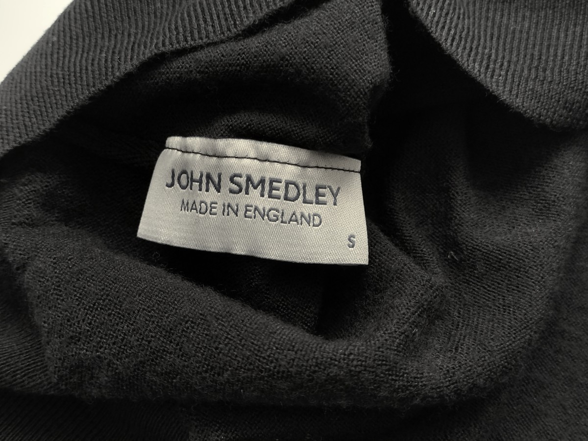  メンズ S ジョンスメドレー 最高級メリノウール タートルネックセーター RENOLD ブラック JOHN SMEDLEY イギリス製★_画像3