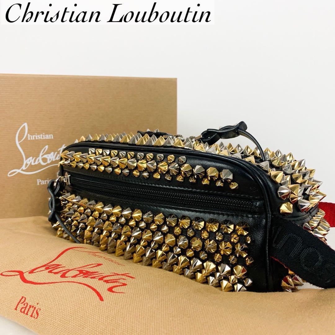 1円 極美品・希少モデル Christian Louboutin クリスチャンルブタン クラッチバッグ セカンドバッグ ブラスター スタッズ スパイク メンズ_画像1