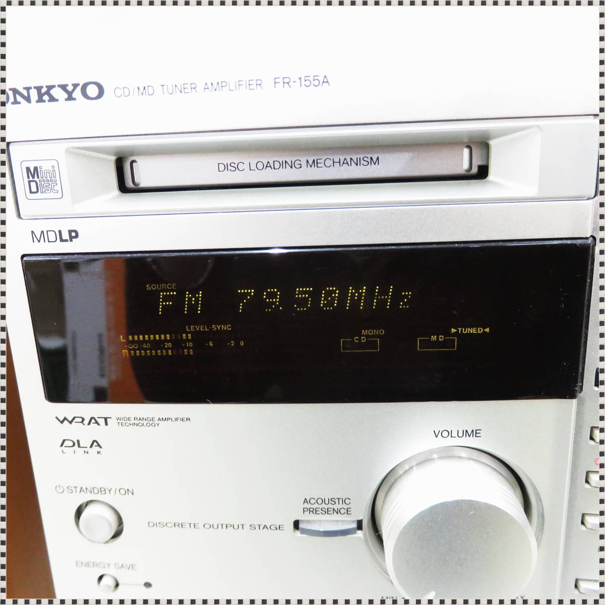 オンキョー FR-155A CD/MD チューナー アンプシステム ONKYO HA112904_画像2