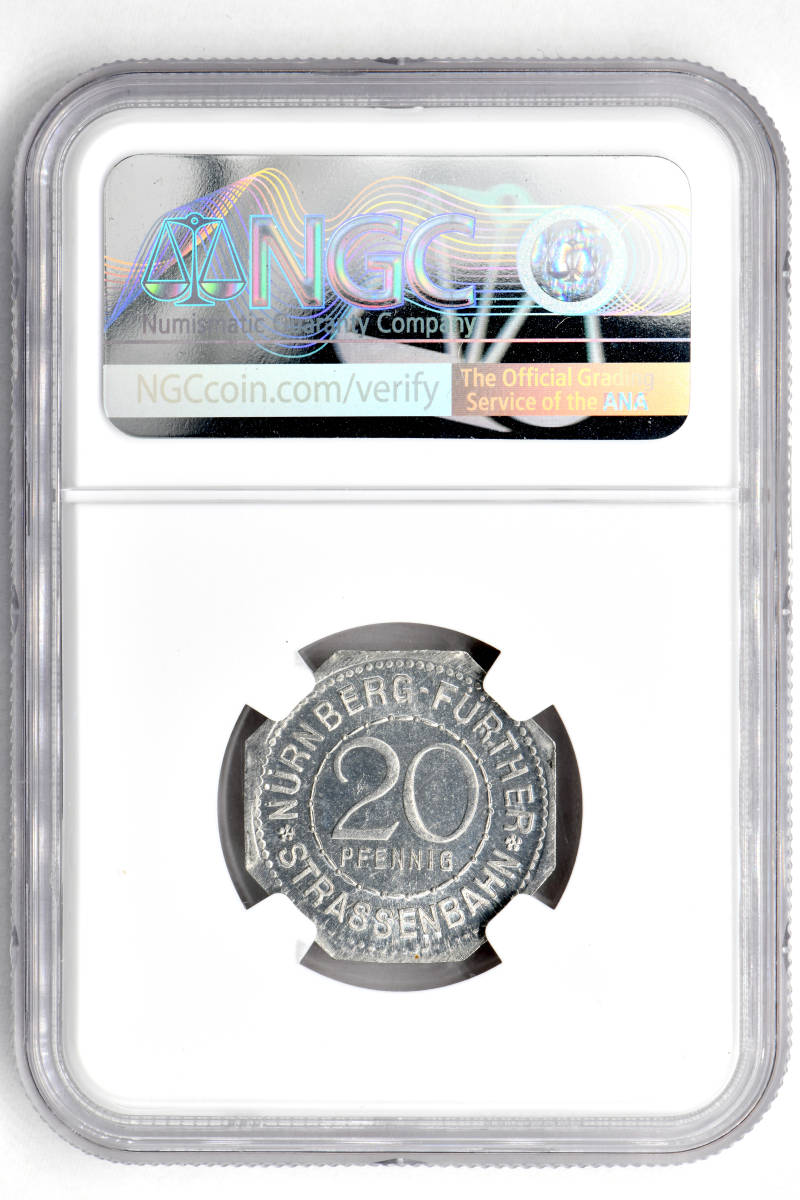 1円〜【9/9】1920 ドイツ 20P 八角形硬貨 都市景観 BURG NGC MS64 未使用+ 世界コイン 古銭 貨幣 硬貨 銀貨 金貨 銅貨【決済期限火曜日】_画像4