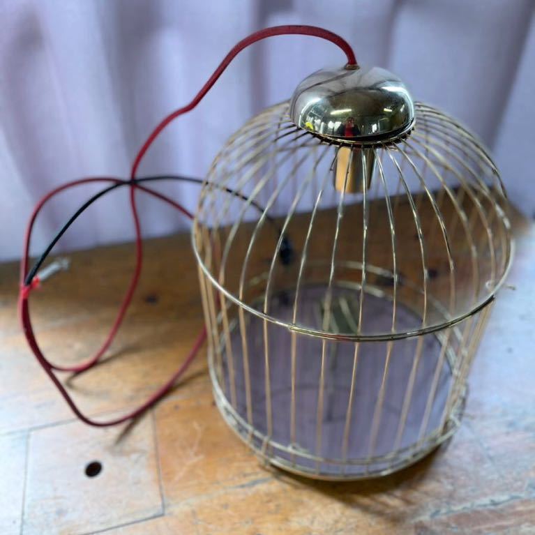 昭和レトロ 鳥かご インテリア 電気スタンド 照明の画像4