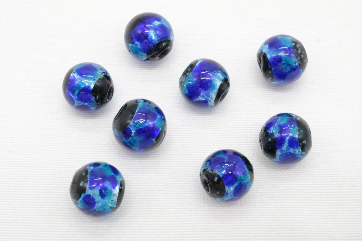 [GR-2] new goods ho taru glass tonbodama 10mm bead sale 1 bead blue blue color Okinawa . lamp . earth production [ postage nationwide equal 185 jpy ]