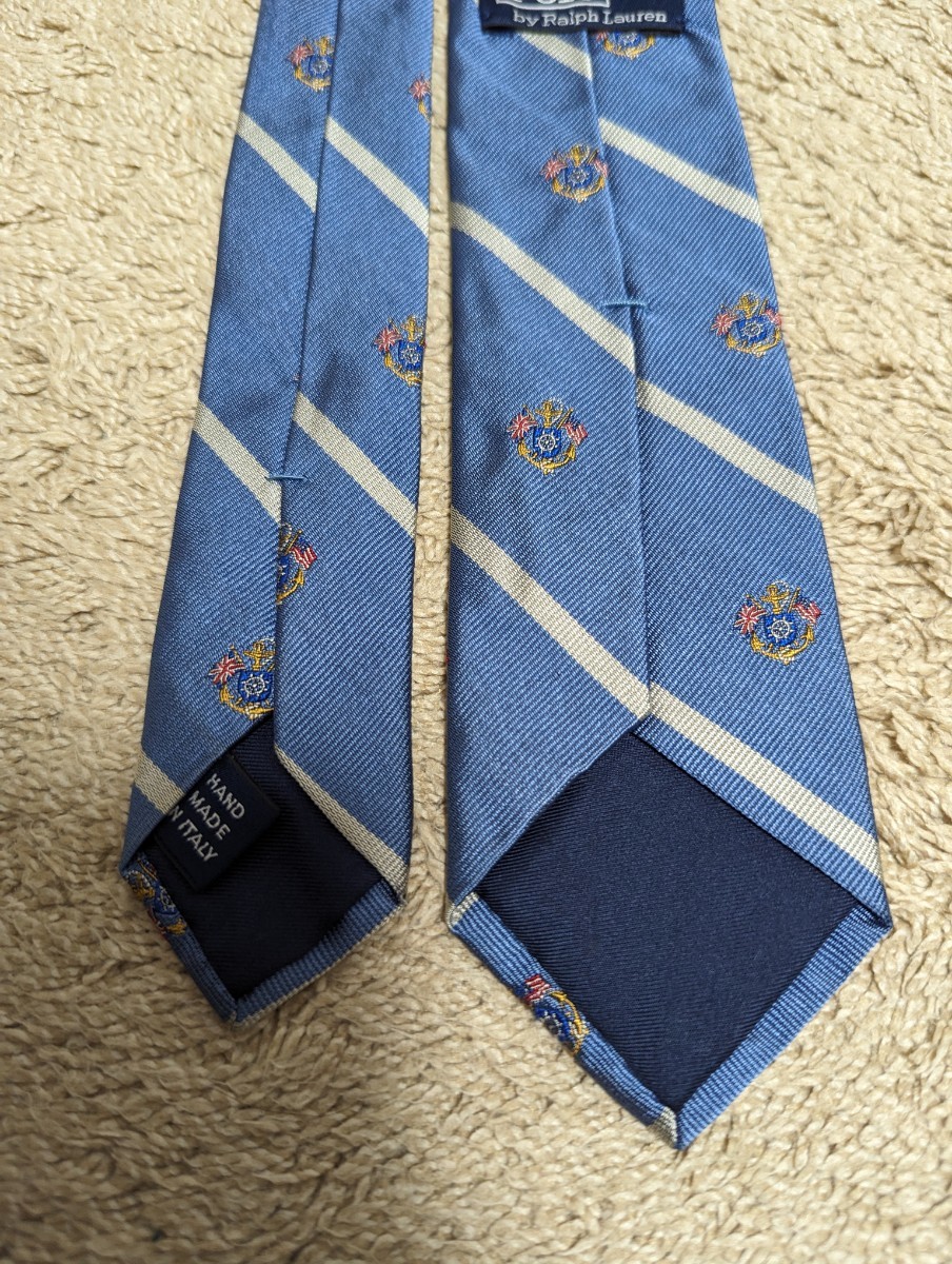  beautiful goods Polo by Ralph Lauren Polo bai Ralph Lauren necktie Royal k rest blue group silk Italy made 