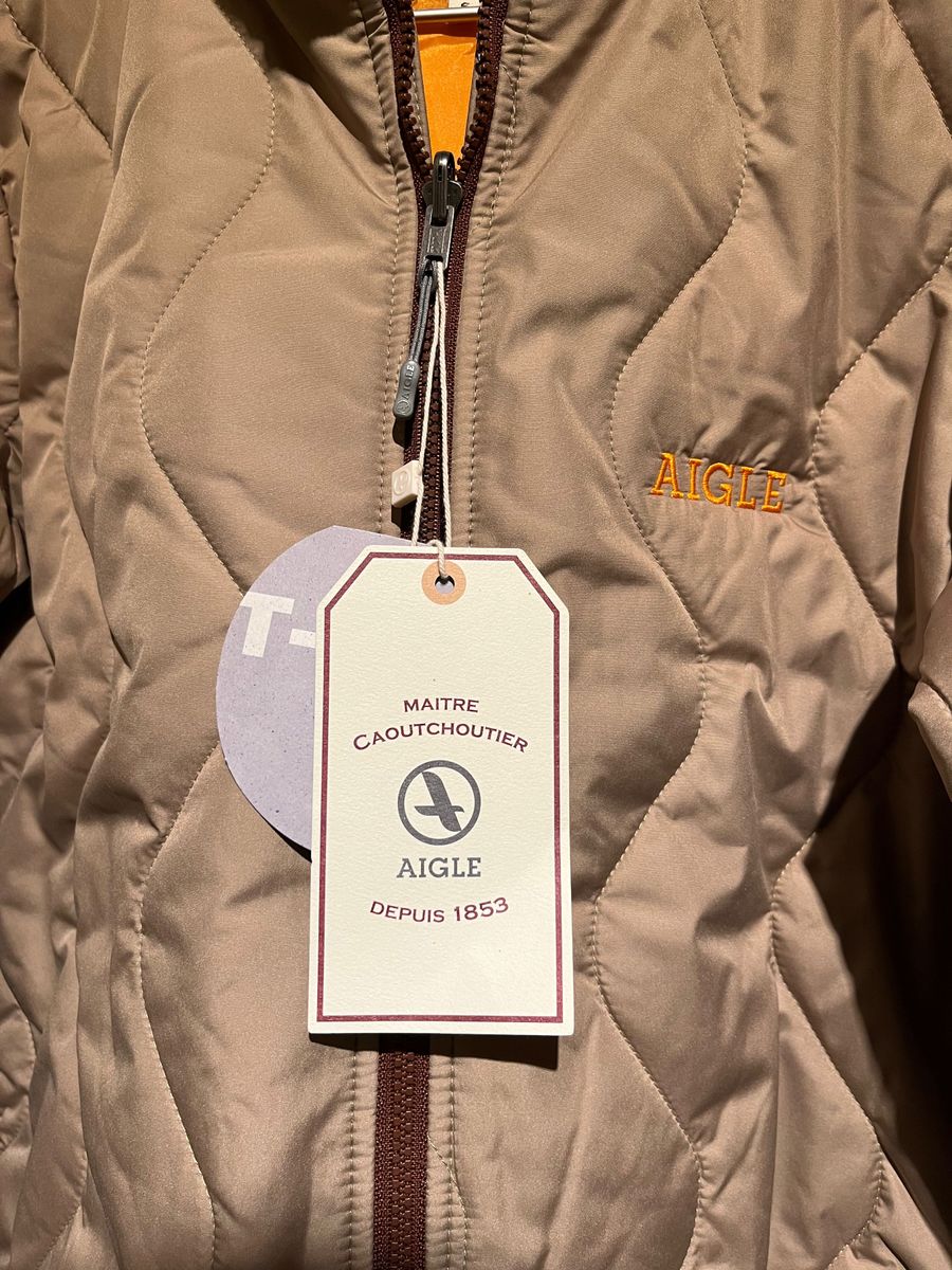 【未使用品】AIGLE エーグル キルティング 中綿 ナイロン ジャケット S