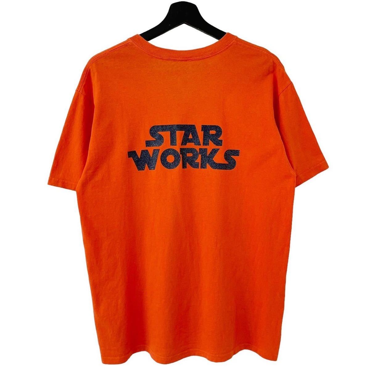 ■激レア■90s USA製 STARWORKS STARWARS パロディ Tシャツ L 映画 ムービー　企業 ラメ ビンテージ_画像2