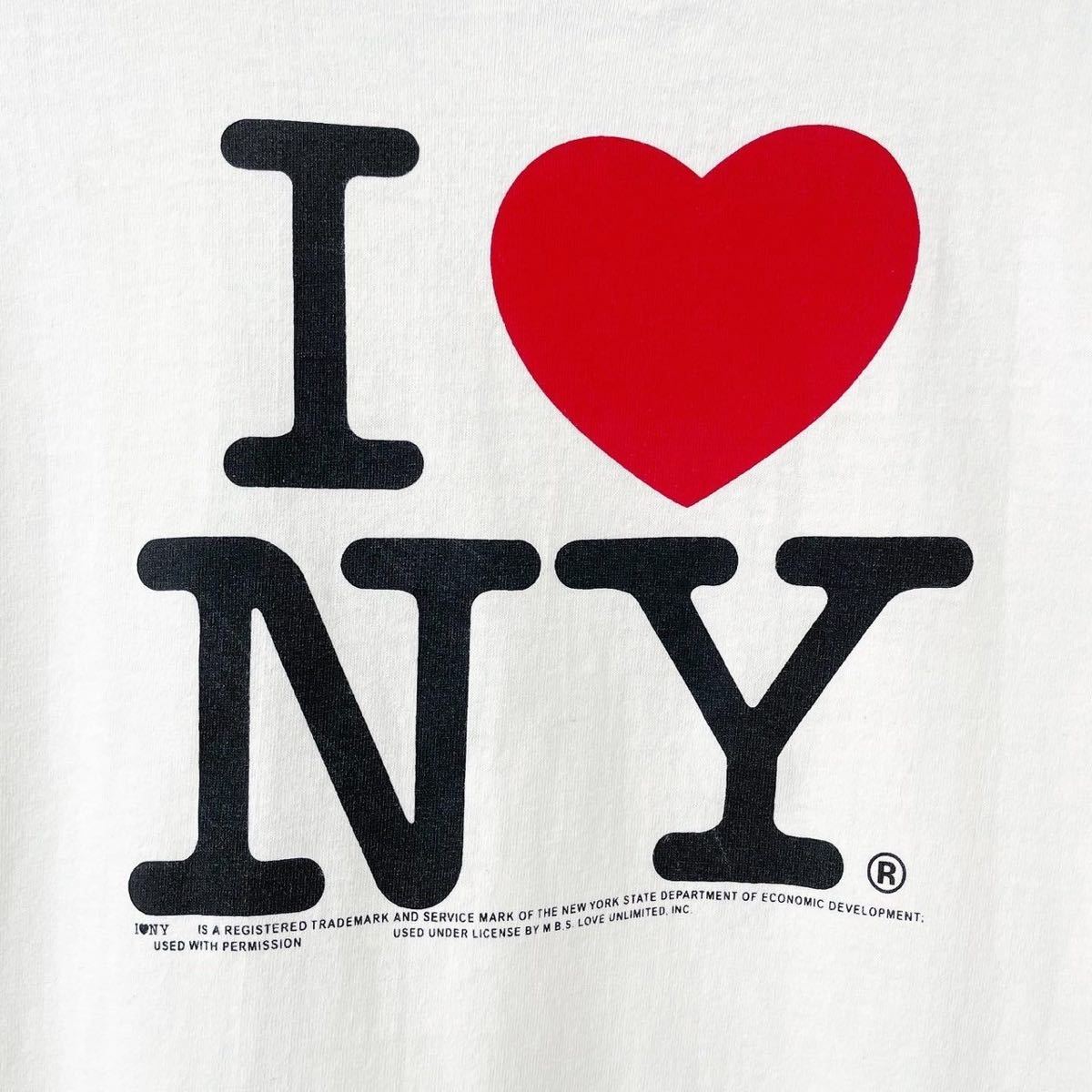 ■激レア■00s I LOVE NY Tシャツ L XL お土産 スーベニア メッセージ アート 90s USA製 ビンテージ_画像2