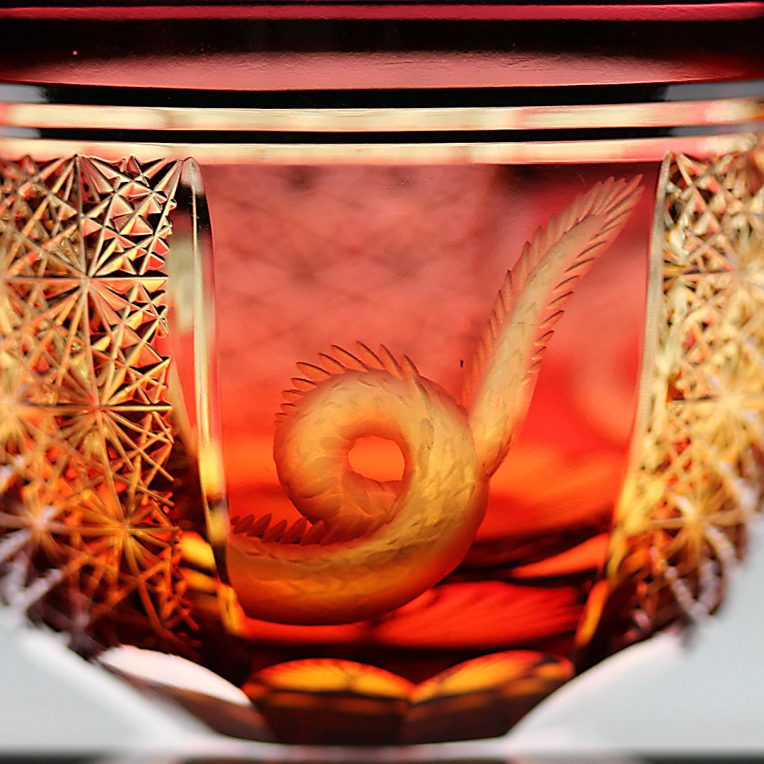 Jewel Kiriko ×花岡グラヴィール　赤龍レッドドラゴンの酒杯　琥珀金赤_画像3