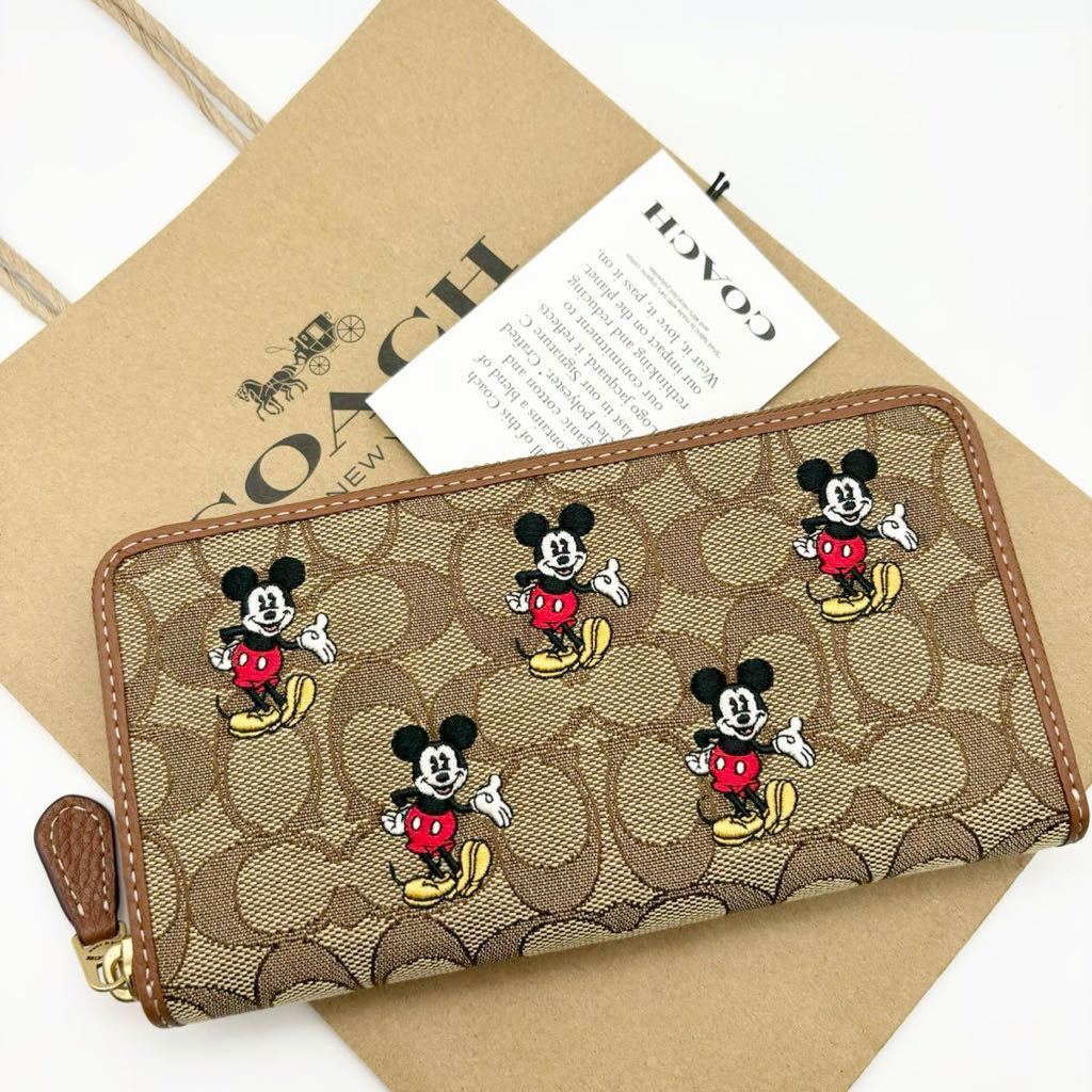 【DISNEY X COACH】アコーディオン ウォレット！ミッキーマウス！