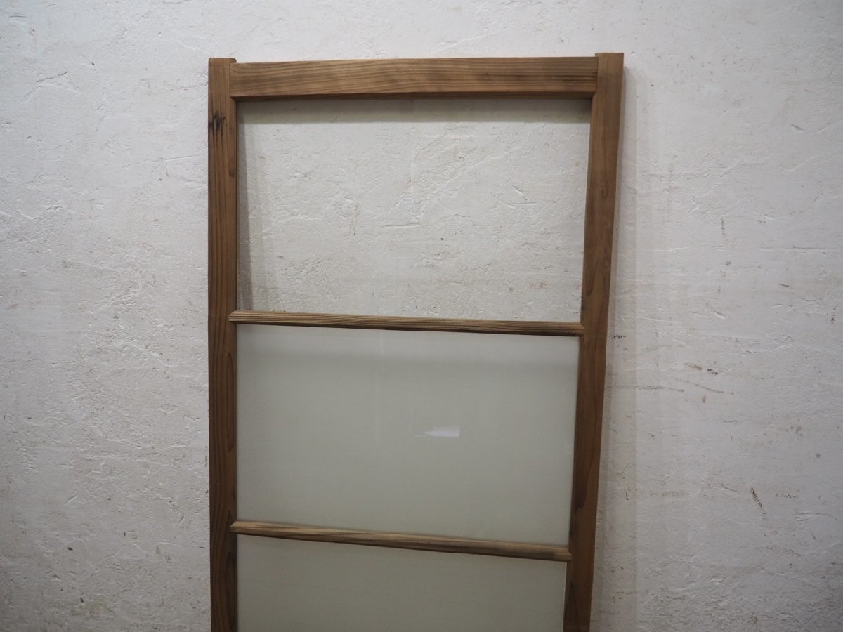 taO0108*(3)[H123,5cm×W67cm]* retro taste ... old tree frame glass door * old fittings sliding door sash old Japanese-style house reproduction store furniture Vintage L under 