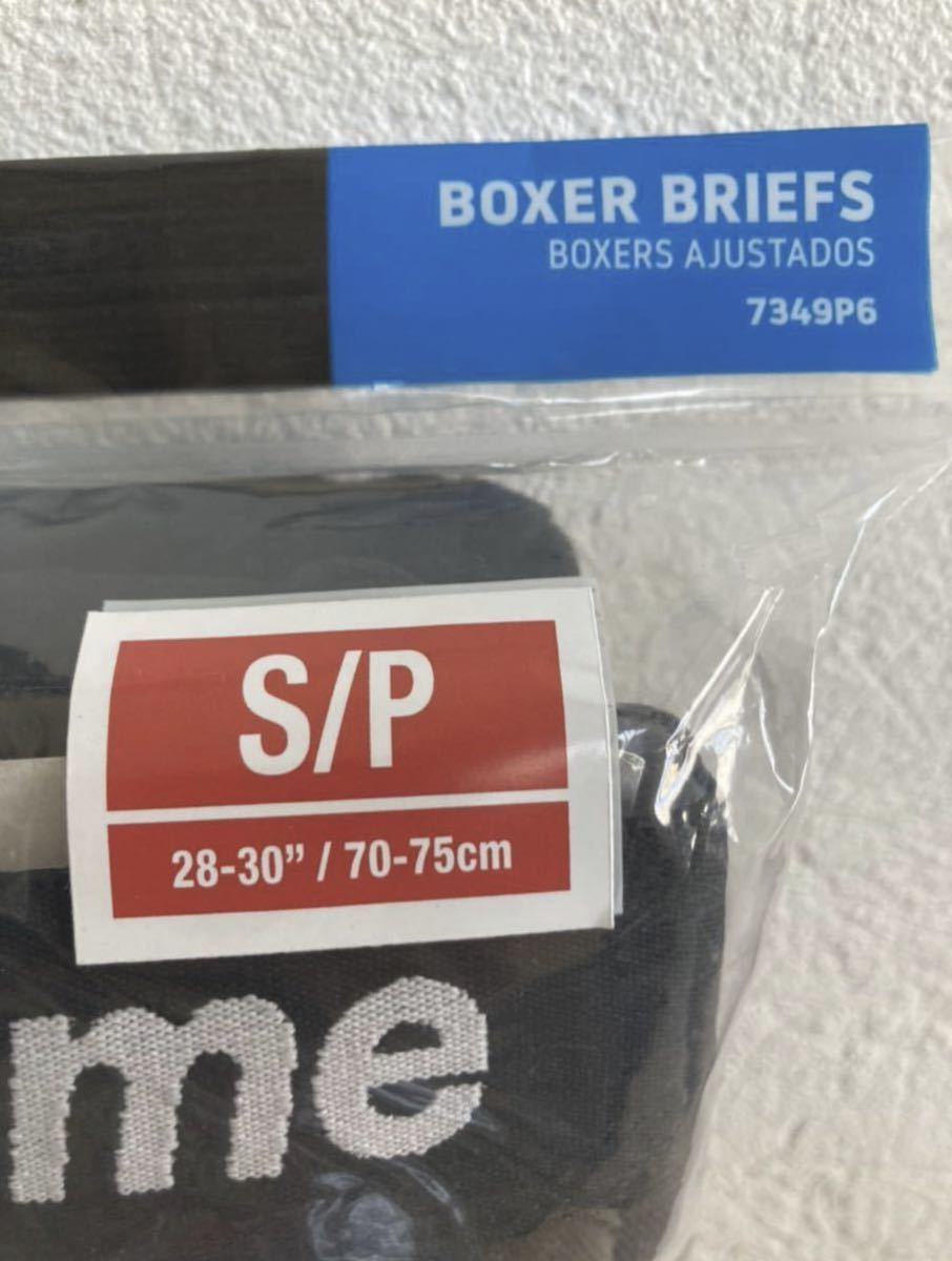 【新品未使用】 Supreme Hanes Boxer Briefs シュプリーム ヘインズ ボクサーパンツ Sサイズ BLACK 2枚入り コットン100%_画像3