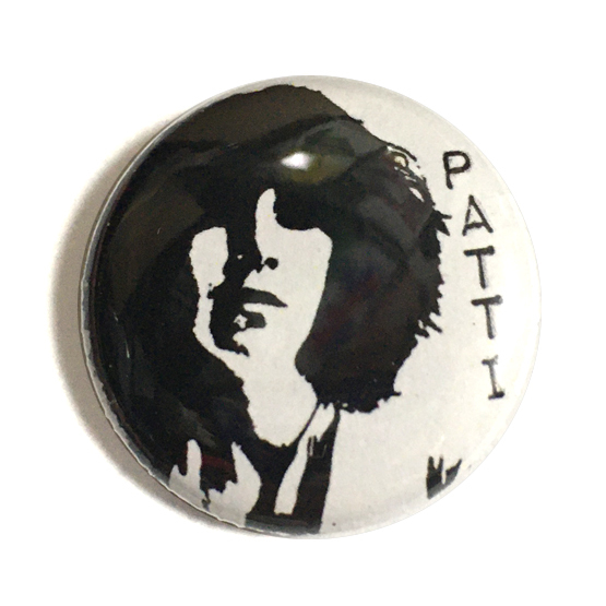 25mm 缶バッジ Patti Smith (WB )　パティスミス New York Punk Power pop New Wave 詩人 Ramones Blondie_画像1