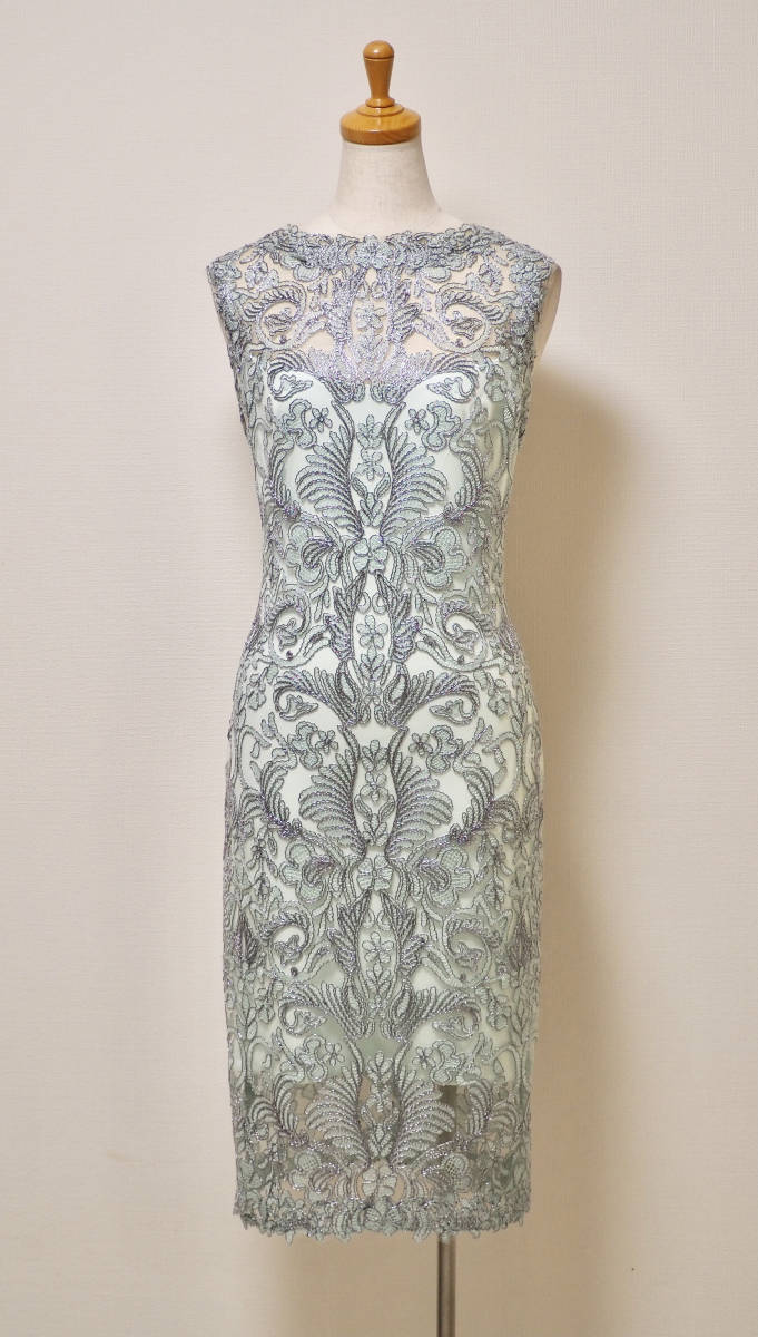 TADASHI SHOJI　タダシショージ　MINT GREEN & SILVER　ワンピース　「６ 」/ １１号程度_画像1