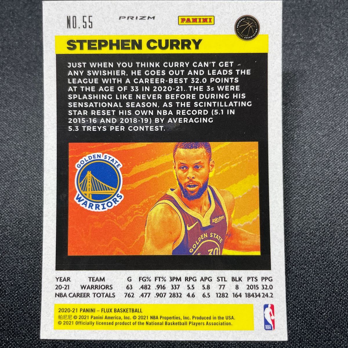 Panini NBA カード ステフィンカリー　Stephen Curry flux prizm pulsar _画像2