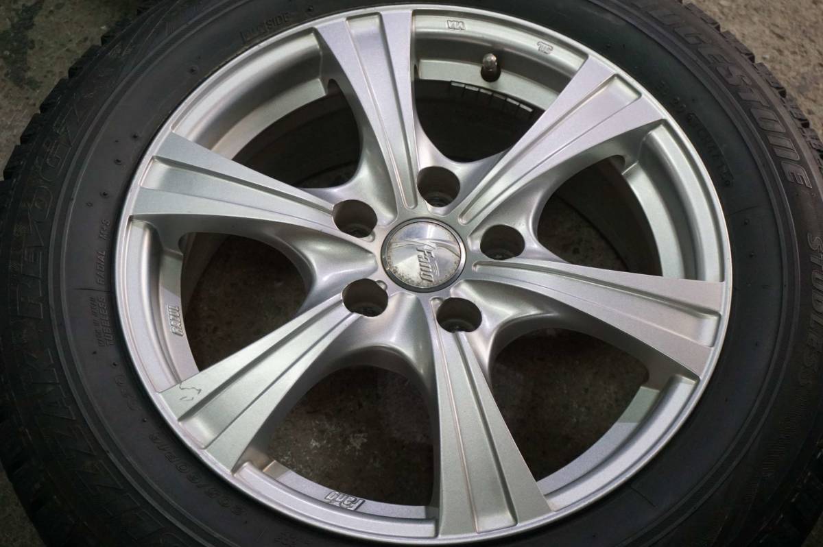 深溝８分～ ブリヂストンREVO GZ 205/60R16 WEDS Fang 6.5J +40 PCD114.3 プリウスα SAI アクセラ MAZDA３ ジューク *665c1_画像5