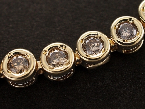 ダイヤモンド/2.00ct テニス ブレスレット K18YG_画像3