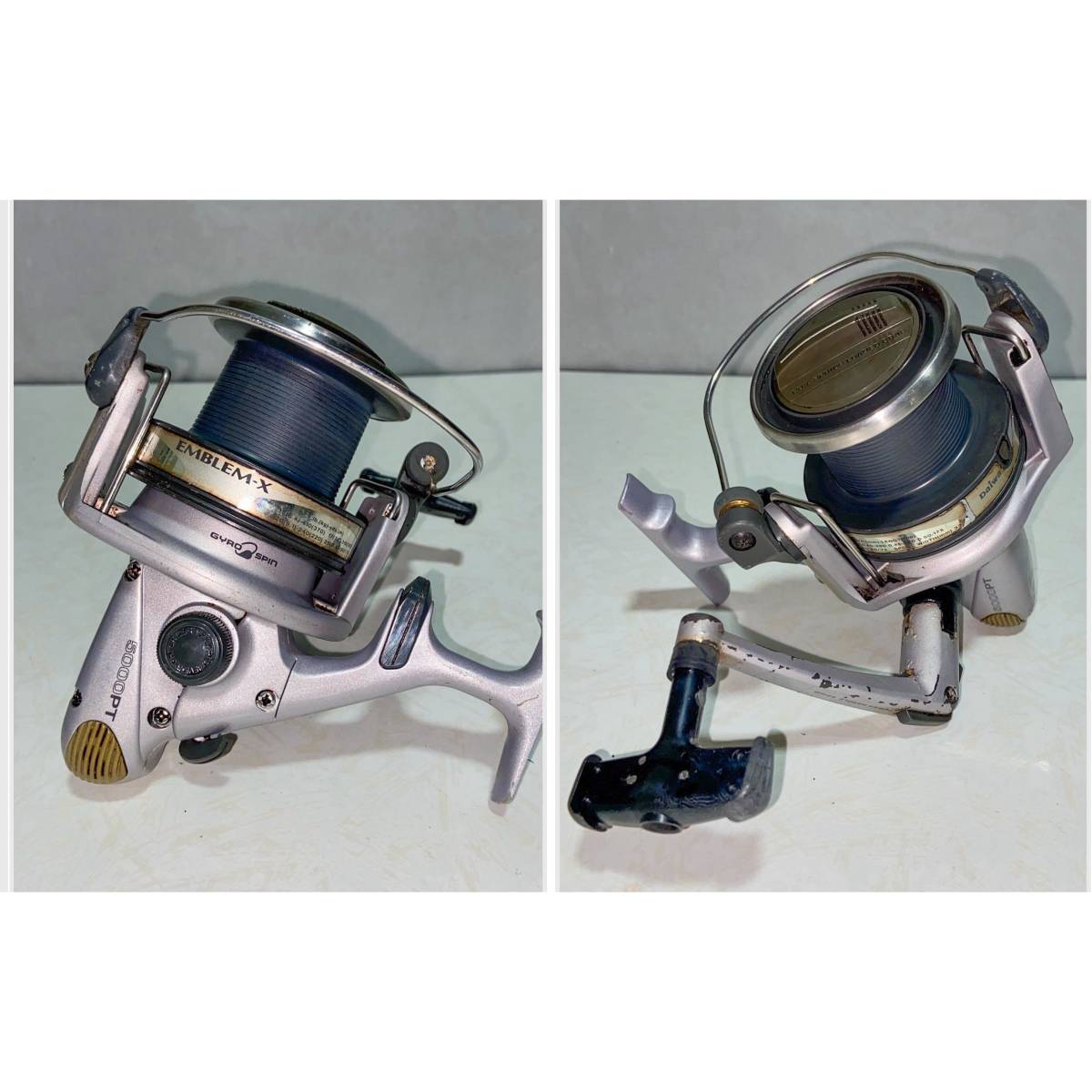 【Daiwa ダイワ】EMBLEM-X 5000PT/EMBLEM-S 4500T/スピニングリール 3個SET 回転確認OK☆中古・ジャンク扱い・現状品_画像2