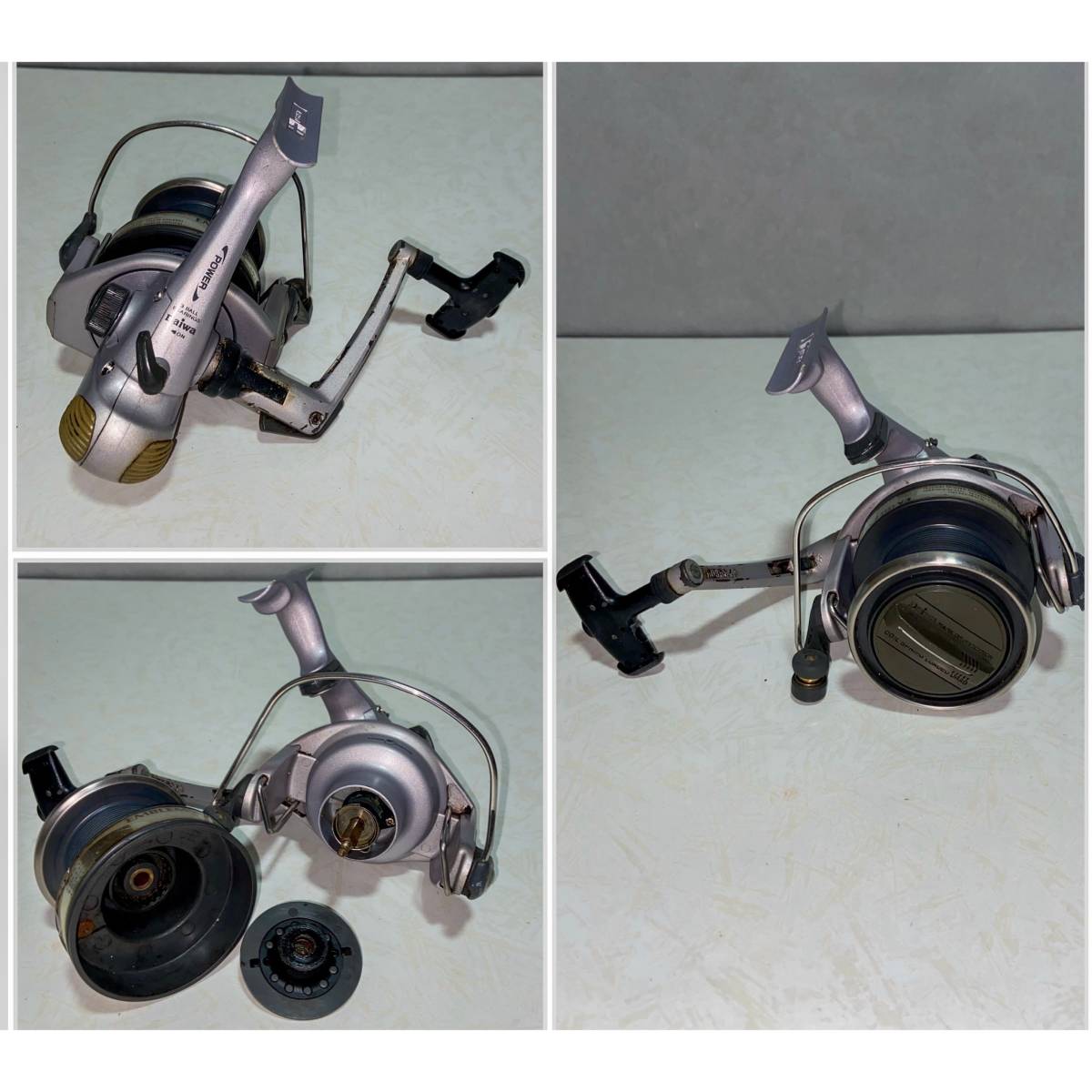 【Daiwa ダイワ】EMBLEM-X 5000PT/EMBLEM-S 4500T/スピニングリール 3個SET 回転確認OK☆中古・ジャンク扱い・現状品_画像3