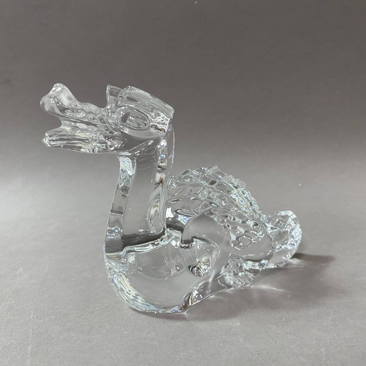RS143 バカラ Baccarat ドラゴン フィギュリン クリスタルガラス 龍 コレクション インテリア オブジェ ガラス工芸 アート 置物_画像1
