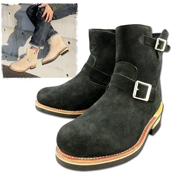  new goods free shipping king-size super popular original leather classical suede Short engineer boots 285cm