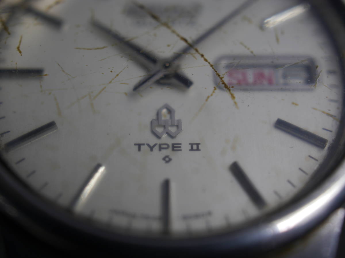 セイコー SEIKO タイプツー TYPEⅡ クォーツ デイデイト 7546-8070 男性用 メンズ 腕時計 W302 ジャンク 稼働品の画像4