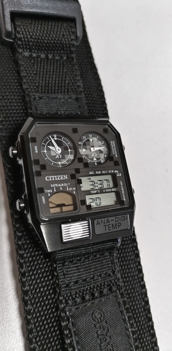 未使用品 CITIZEN × CHARI & CO コラボモデル ANA-DIGI TEMP ～Never Happen～ アナデジテンプ600本限定 JG2105-00E 腕時計 ブラック_画像3