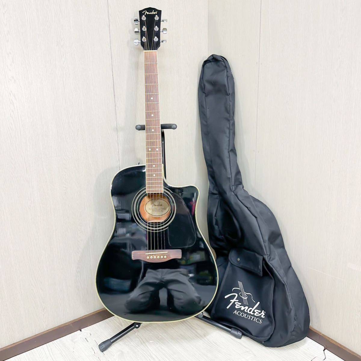 ◯【売り切り】Fender CD-140SCE Dreadnought Walnut Fingerboard Natural フェンダーエレアコ アコースティックギター ケース付 _画像1