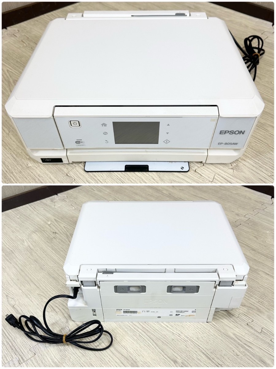 ●【売り切り】◆現状品◆EPSON エプソン カラリオ EP-805AW C491B インクジェットプリンター ホワイト コピー機 プリンター 印刷機 _画像5