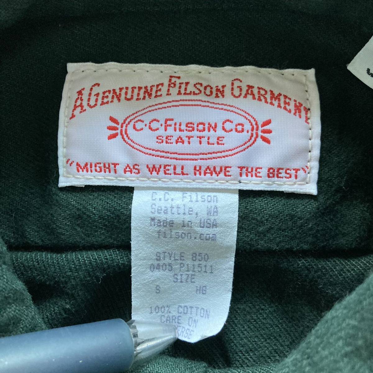 C.C.FILSON フィルソン USA製 コットン ネルシャツ 長袖シャツ S_画像5