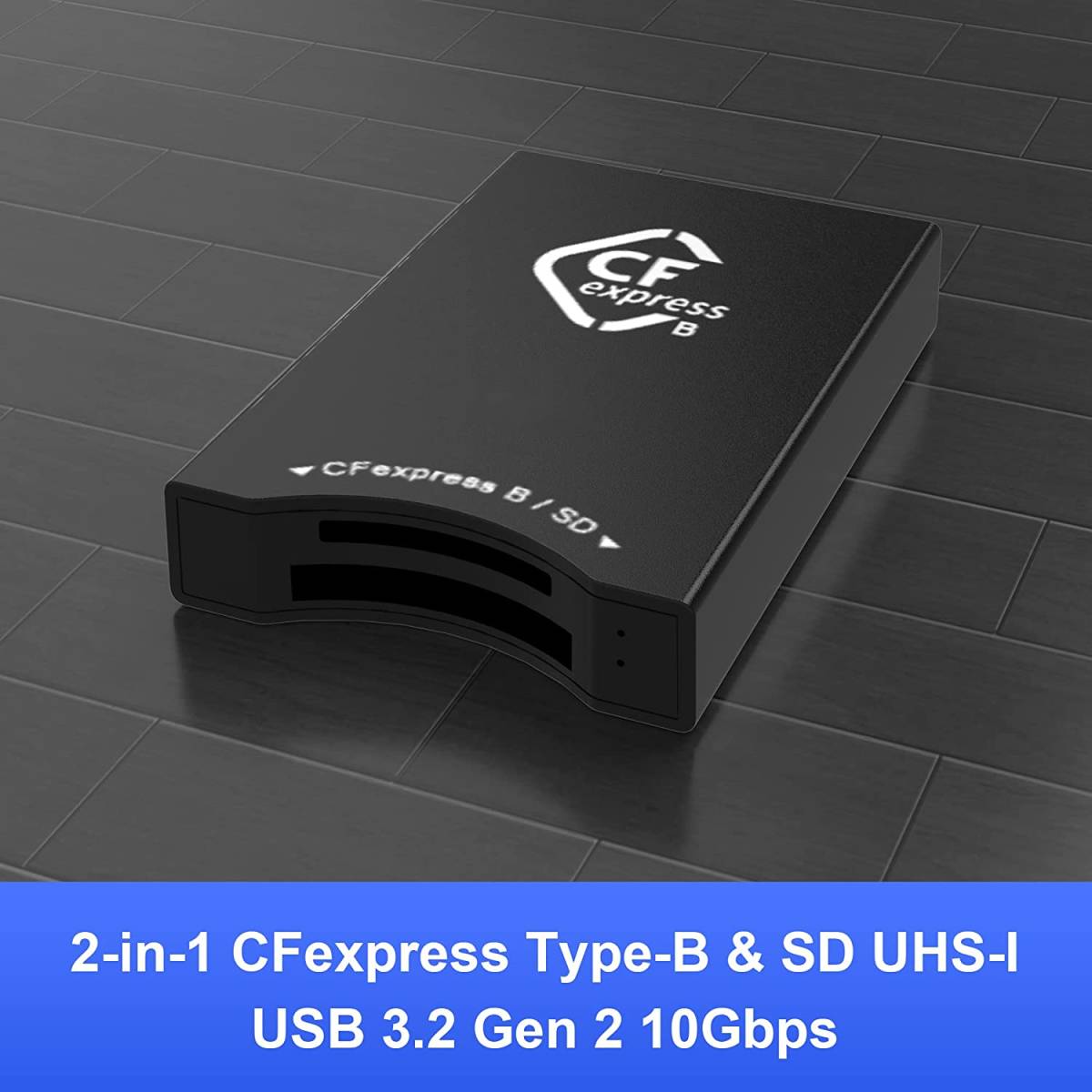 CFexpress SD カードリーダー USB C、デュアルスロットUSB 3.2 10Gbps Type Bカードリーダー _画像3